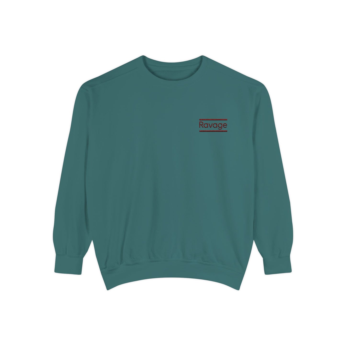 RAVAGE Minimal Logo Sweatshirt — Casual Branded Crewneck