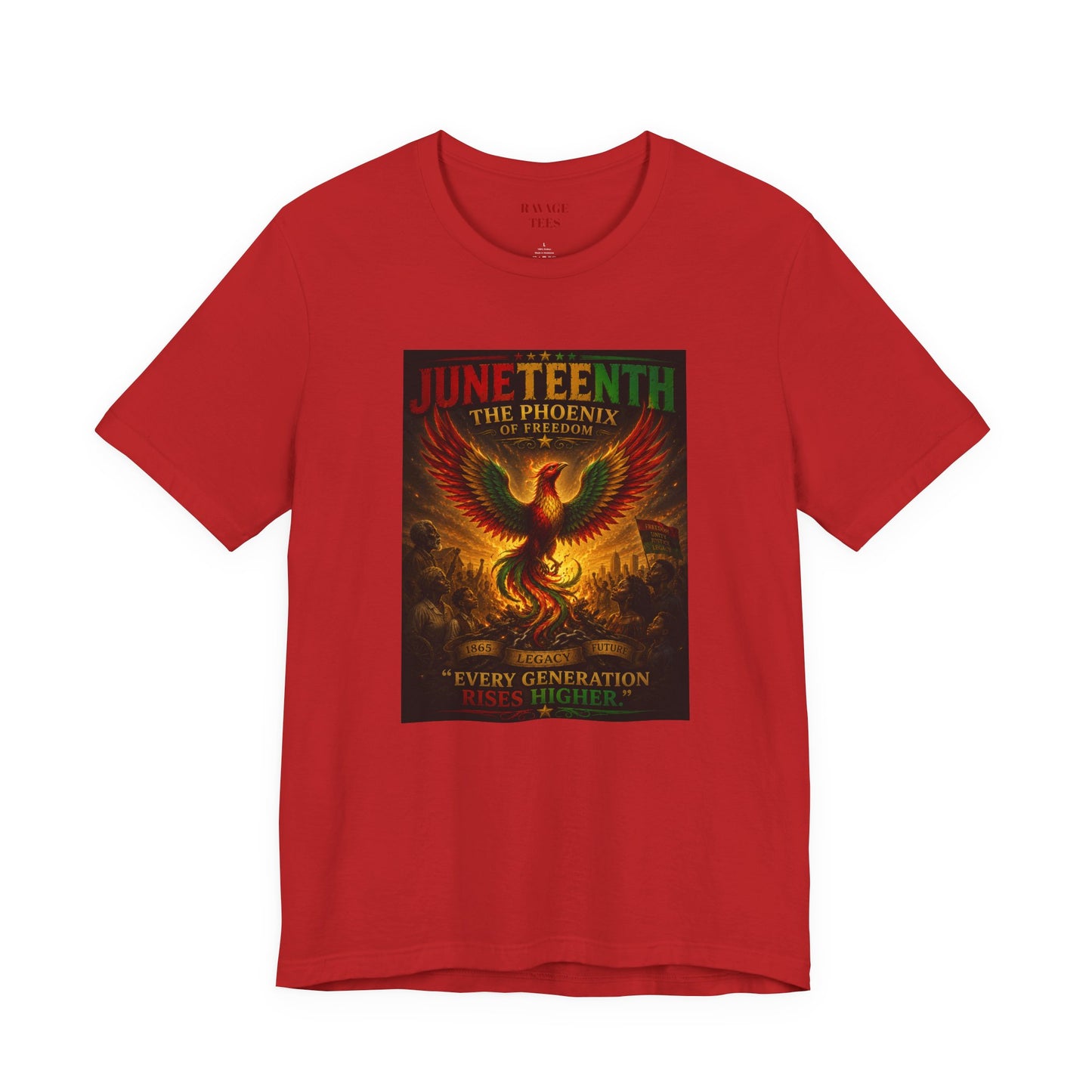 Juneteenth Phoenix Tee — "Every Generation rRises Higher"