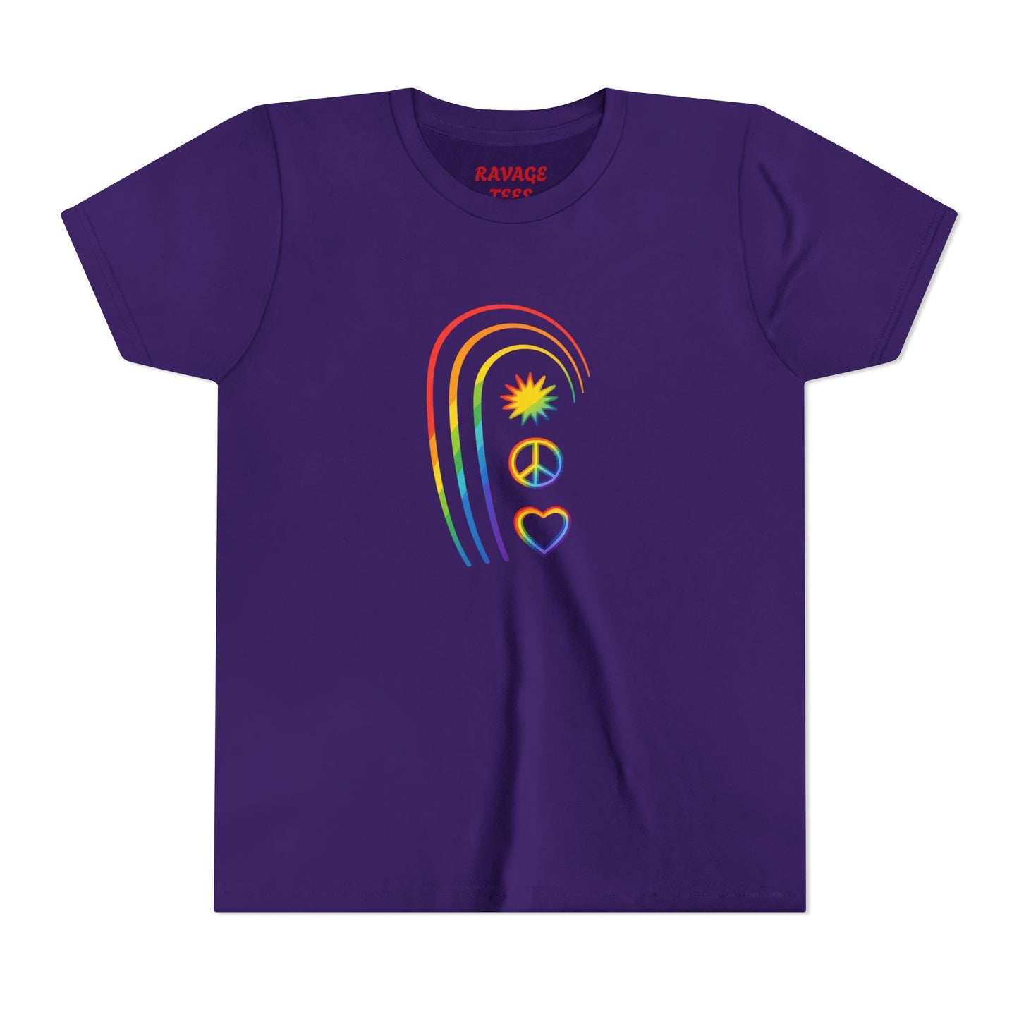 Youth Rainbow Peace & Love Tee