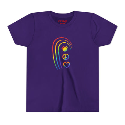 Youth Rainbow Peace & Love Tee