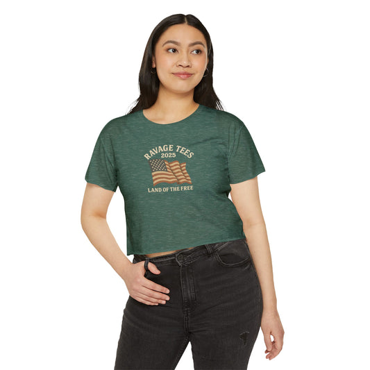 RAVAGE Crop Top: "Land of the Free"