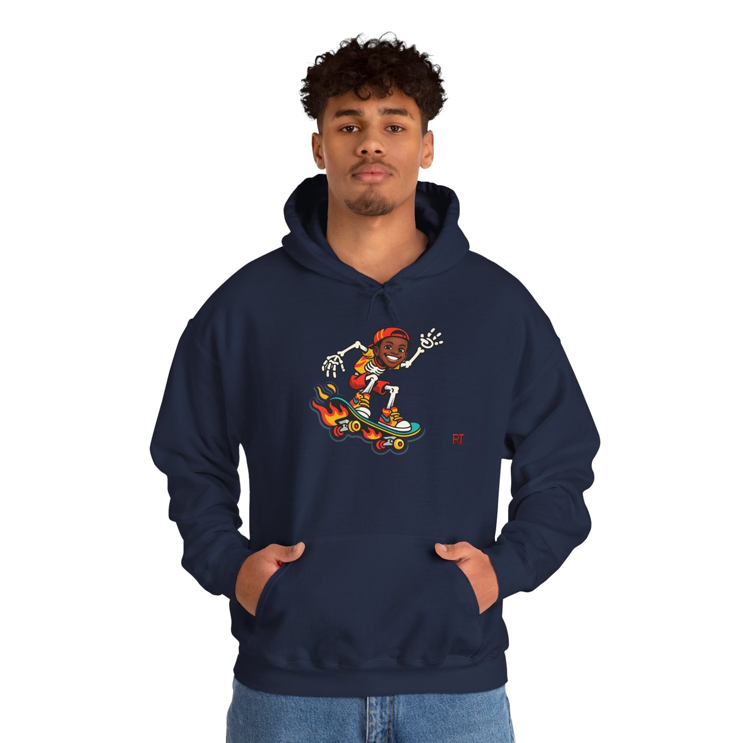 Retro Skateboard Flame Hoodie