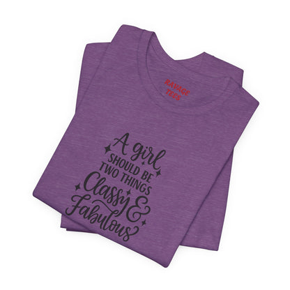 "Classy & Fabulous" Graphic Tee | Women's Fashion T-Shirt
