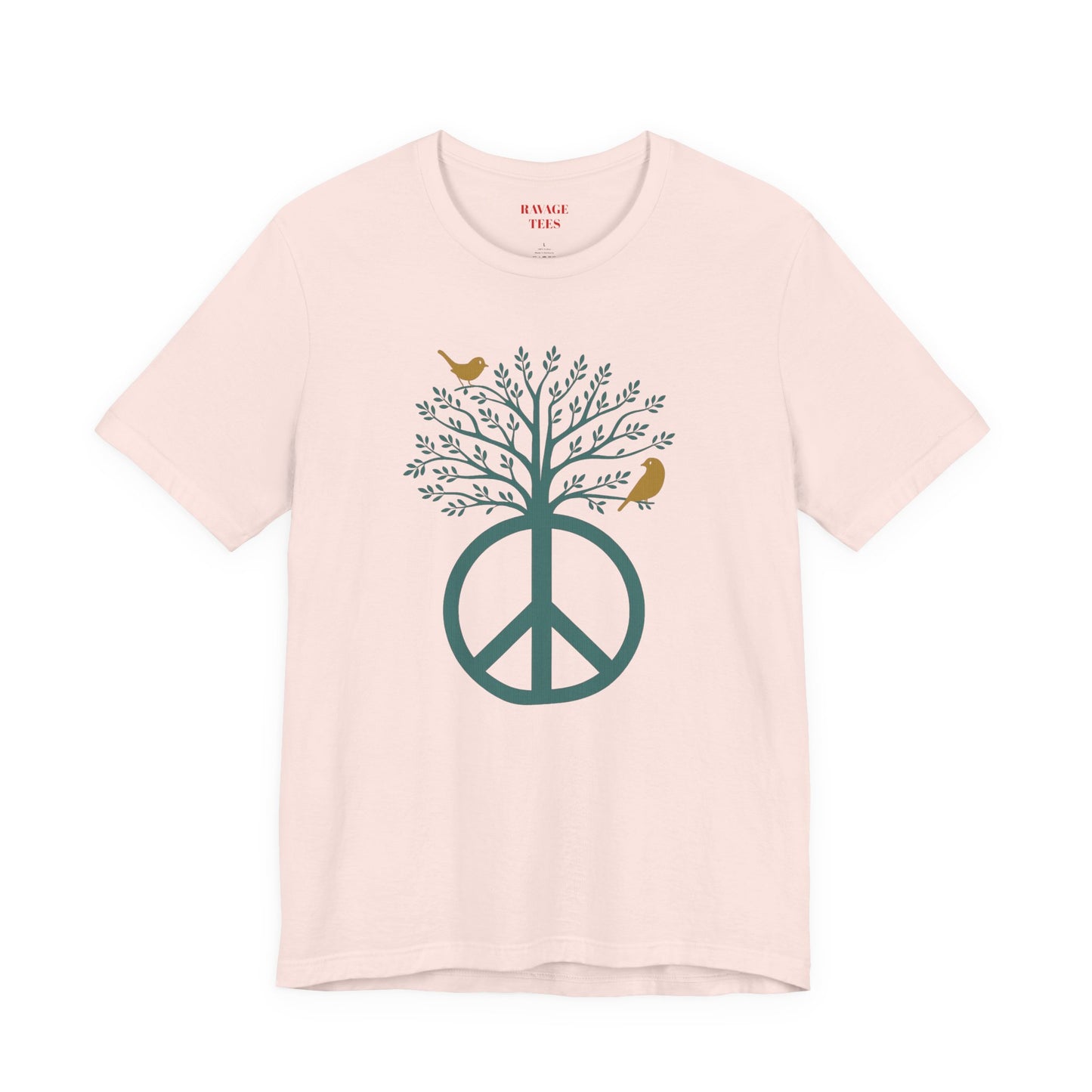 Peace Tree T-Shirt with Birds – Eco Nature Graphic Tee