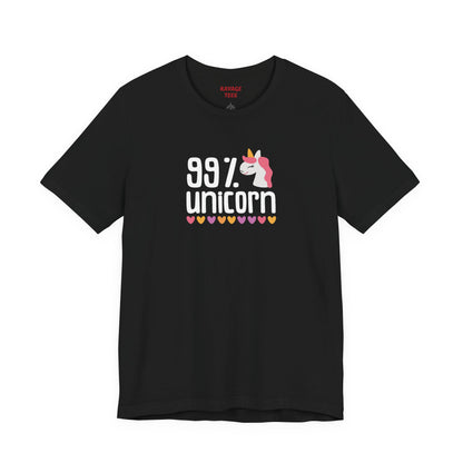 99% Unicorn Tee: Funny, Whimsical Graphic T-Shirt for All Ages