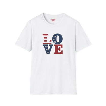 "Freedom & Love" Tee: Unisex 4th of July Graphic Shirt Gift