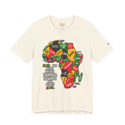Africa Map “Africa Has Never Needed the World” Graphic Tee