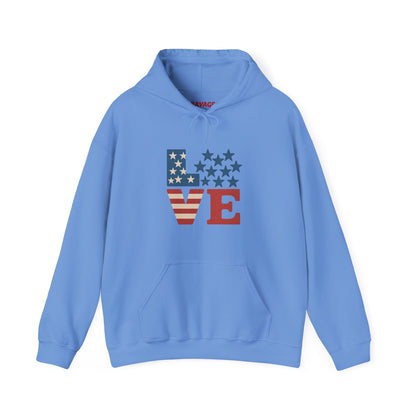 Unisex Hooded Sweatshirt with 'LOVE' Design - Cozy Gift for Friends, Valentine's Day, Casual Wear, Relaxation, Everyday Use