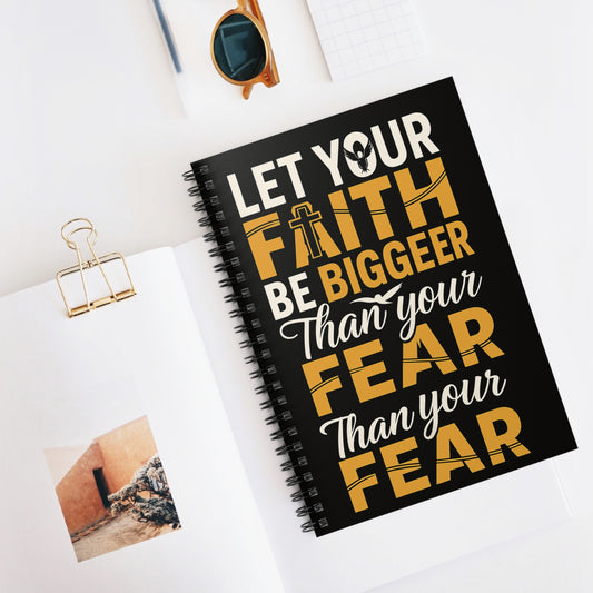Inspirational Spiral Notebook - Faith Over Fear