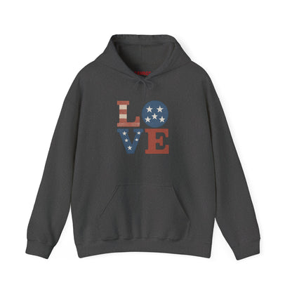 Unisex Hooded Sweatshirt with 'LOVE' Design - Cozy Gift for Friends, Valentine's Day, Casual Wear, Relaxation, Everyday Use