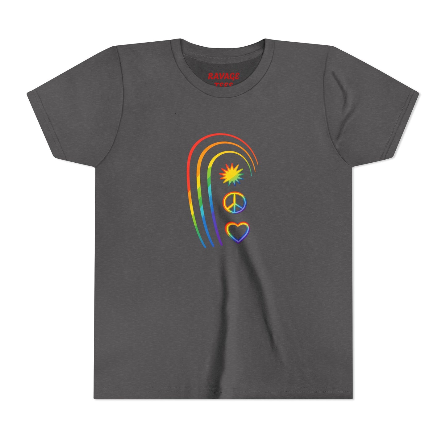 Youth Rainbow Peace & Love Tee