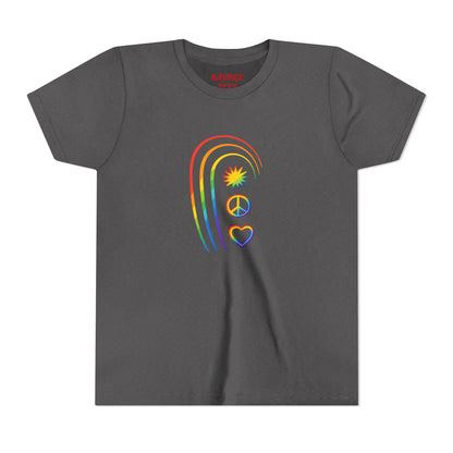 Youth Rainbow Peace & Love Tee