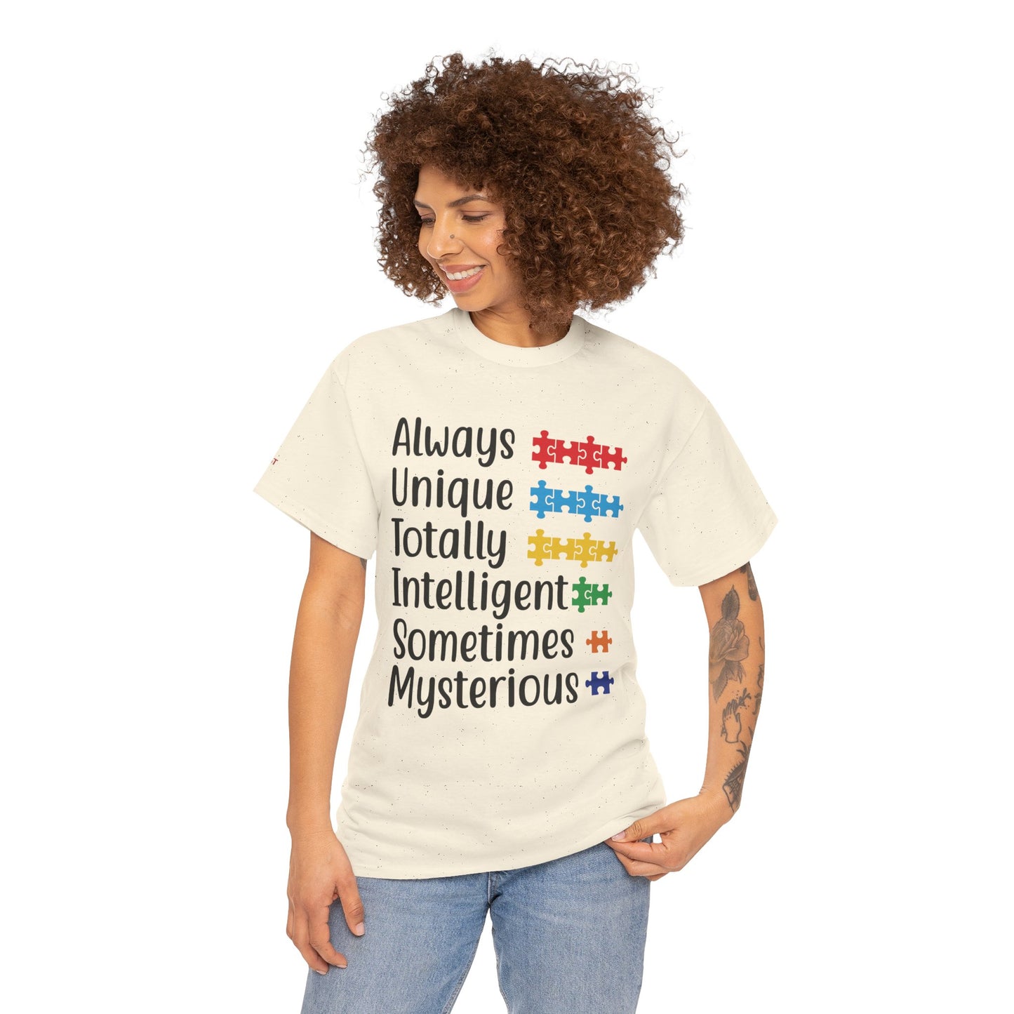 Unisex Autism Awareness Tee - Unique Puzzle Design, Perfect Gift for Friends, Family, and Supporters