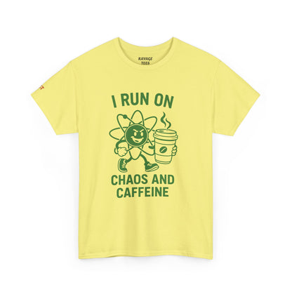 Caffeine Chaos Tee - Fun Unisex Shirt for Coffee Lovers, Casual Wear, Gift for Coffee Enthusiasts, Trendy Graphic T-Shirt, Everyday Style