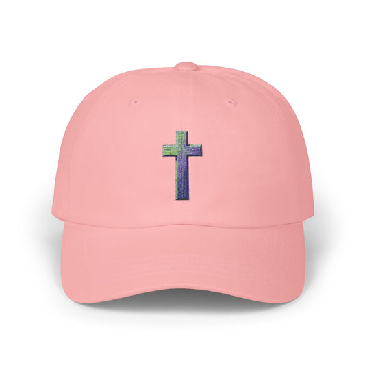 Classic Cap with Colorful Cross Design - Faith-Based Hat, Gift for Dads, Casual Wear, Stylish Accessory