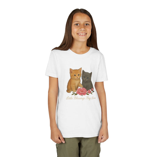 Adorable Kitten Youth Tee - Cute Cat Tee for Kids, Gifts for Cat Lovers, Birthday Present, Animal Lovers Shirt, Playful Kids Shirt