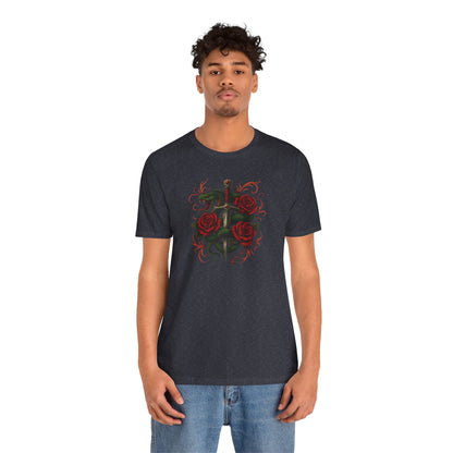 Edgy Rose Design Vintage Tee
