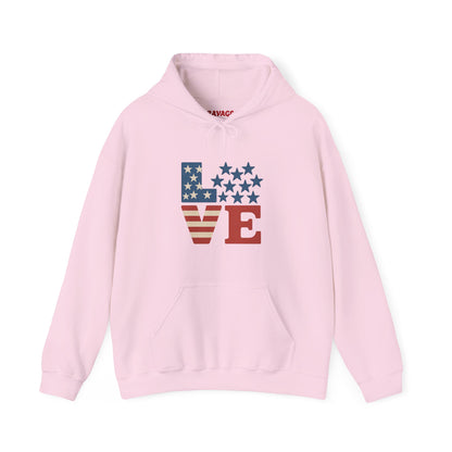 Unisex Hooded Sweatshirt with 'LOVE' Design - Cozy Gift for Friends, Valentine's Day, Casual Wear, Relaxation, Everyday Use