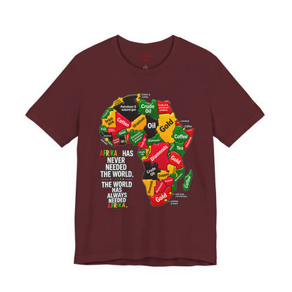 Africa Map “Africa Has Never Needed the World” Graphic Tee