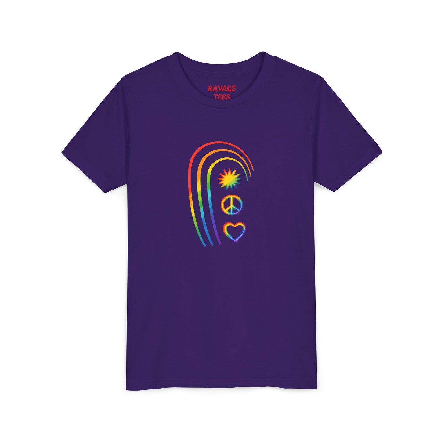 Youth Rainbow Peace & Love Tee