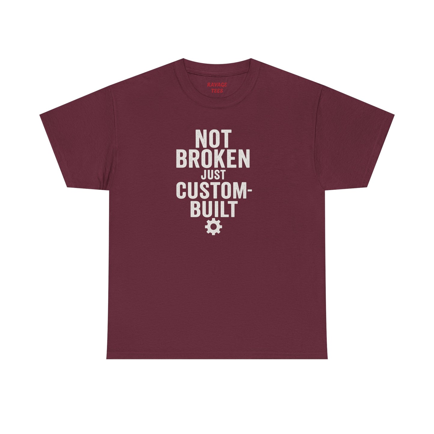Not Broken Just Custom-Built | Unisex Graphic Tee – Garage Edition