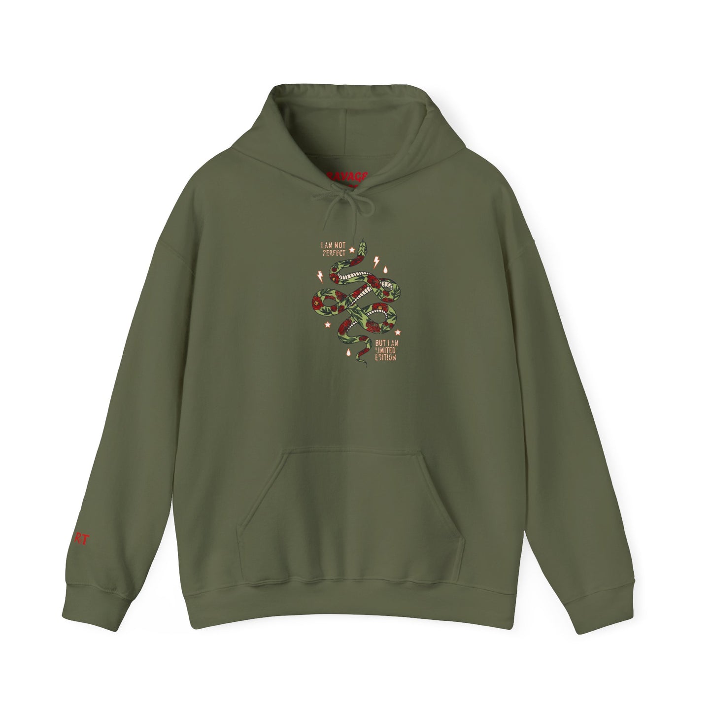 Trendy Unisex Hoodie, I Am Not Perfect Snake Design Shirt