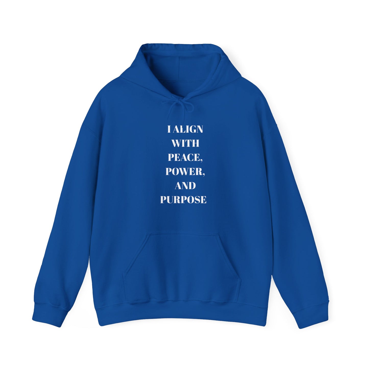 Align with Peace, Power, and Purpose Mindful Hooded Sweatshirt