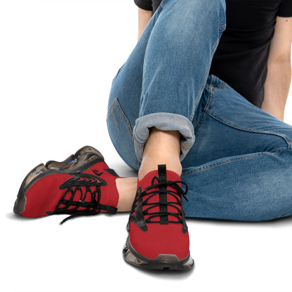 DARK RED RAVAGE Men's Mesh Sneakers: Stylish Ultimate Comfort Athletic Shoes