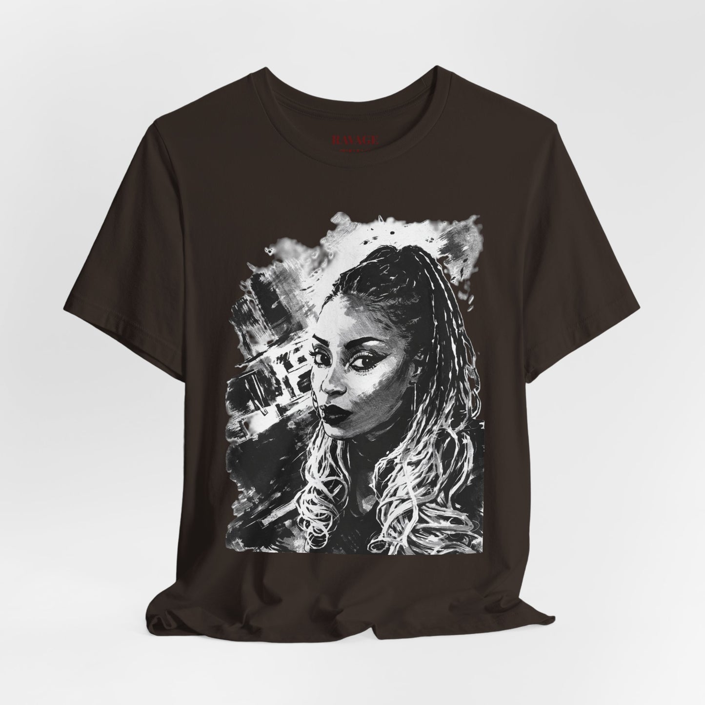 Personalize Black & White Ink Print T-Shirt