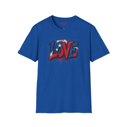 "Freedom & Love" Tee: Unisex 4th of July Graphic Shirt Gift