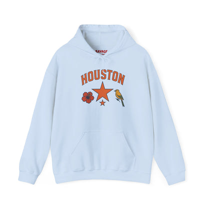 RAVAGE "HOUSTON" Vintage Hoodie | Retro Style Hooded Sweatshirt