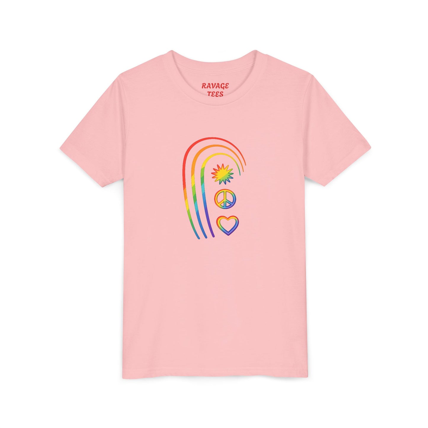 Youth Rainbow Peace & Love Tee
