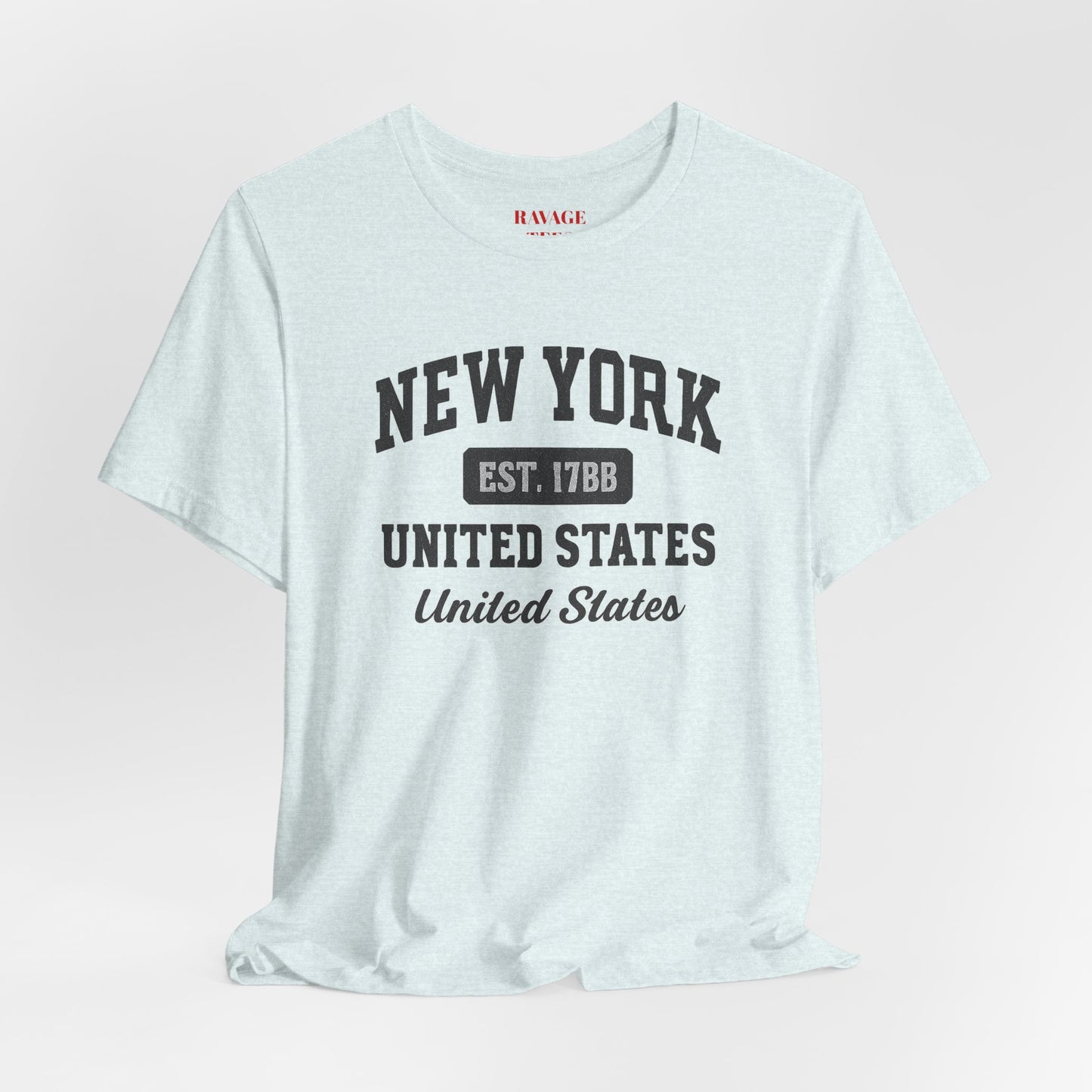 New York Vintage College T-Shirt – 'New York Est. 1788' Graphic Tee