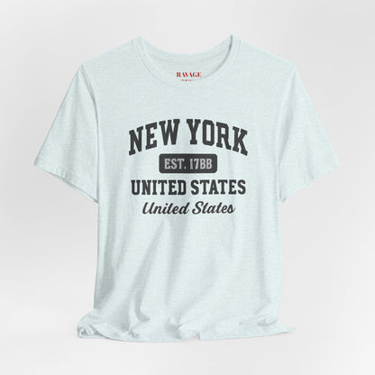 New York Vintage College T-Shirt – 'New York Est. 1788' Graphic Tee
