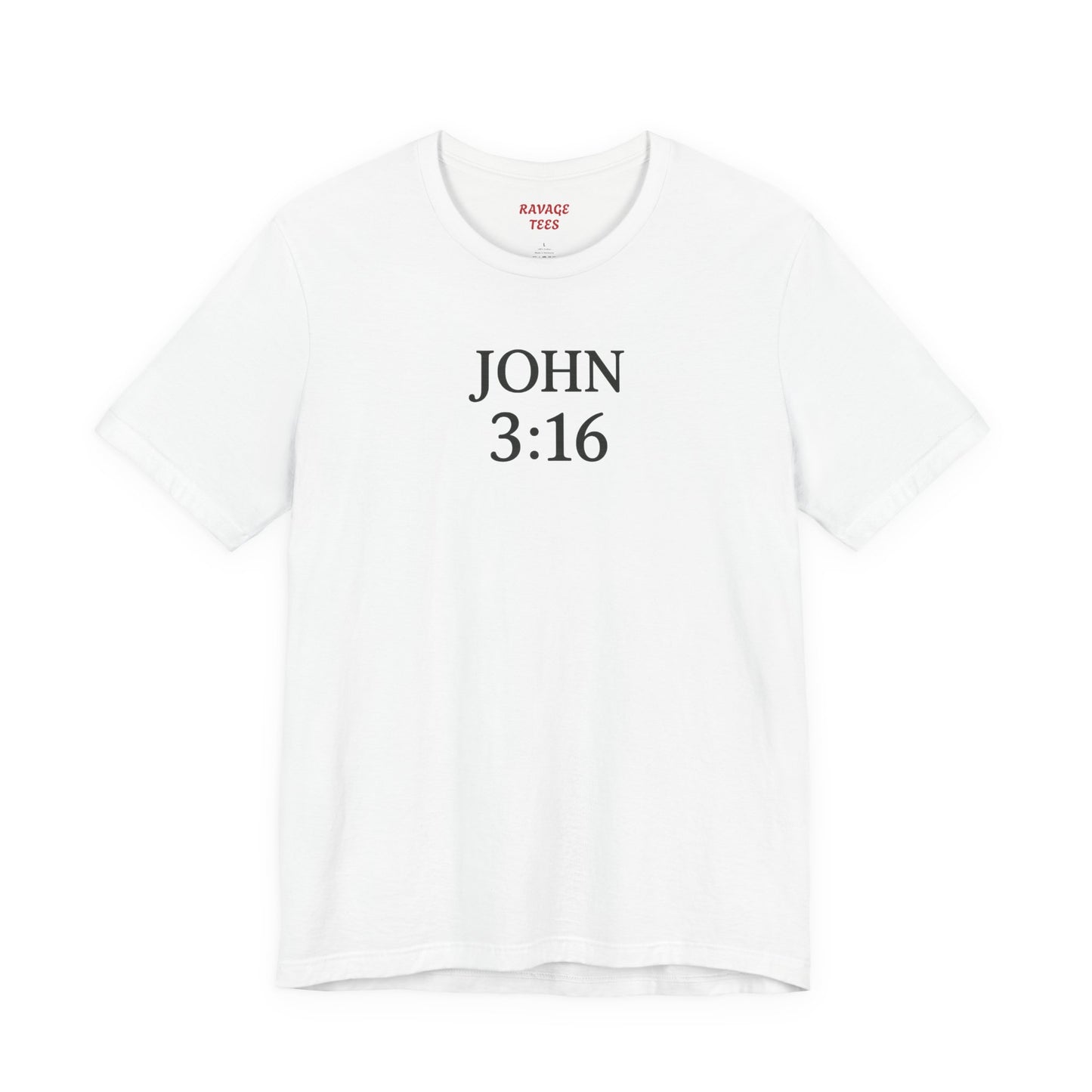 **JOHN 3:16 Faith-Inspired Unisex Tee – Christian Scripture T-Shirt, Religious Apparel, Inspirational Gift, Bible Verse Faith Shirt**