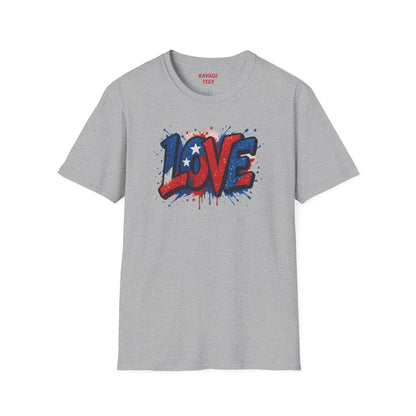 "Freedom & Love" Tee: Unisex 4th of July Graphic Shirt Gift