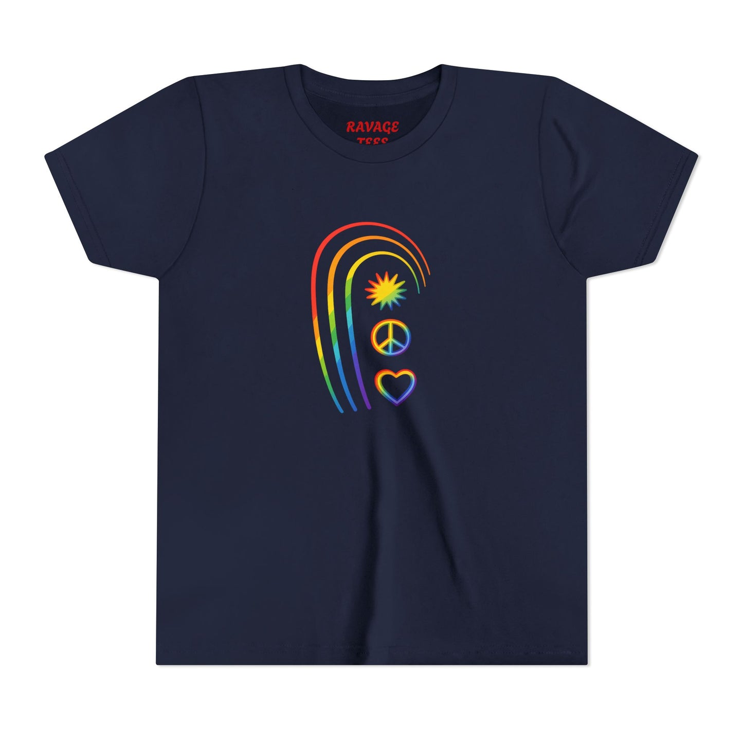Youth Rainbow Peace & Love Tee