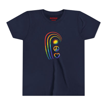 Youth Rainbow Peace & Love Tee