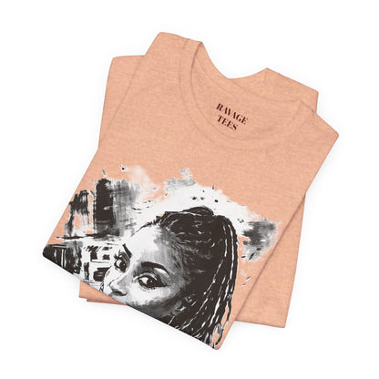 Personalize Black & White Ink Print T-Shirt