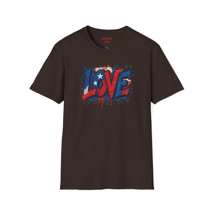 "Freedom & Love" Tee: Unisex 4th of July Graphic Shirt Gift