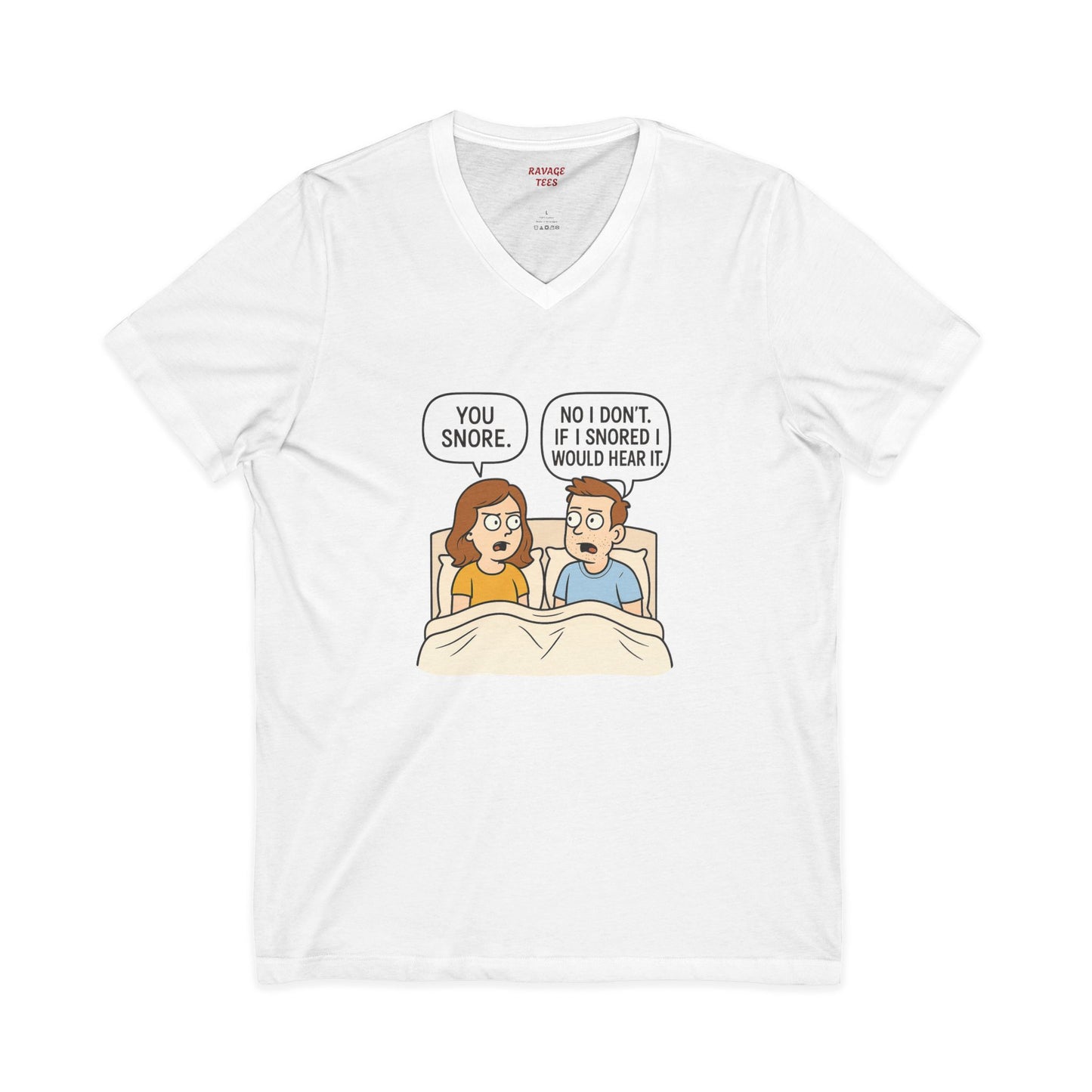 Unisex Comfortable T-Shirt, Humorous Sleepwear, Gift for Couples, Quirky Bedtime Shirt, Relationship Humor