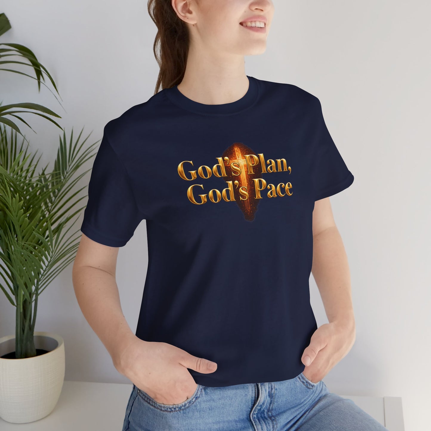 Christian Tee "God's Plan, God's Pace"