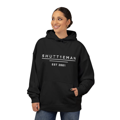 Shutt1eman EST 2001 Minimalist Logo Hoodie — Organic Relaxed Fit