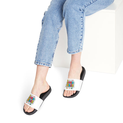 Women's Removable-Strap Sandals — Floral Slide Sandals with Interchangeable Straps
