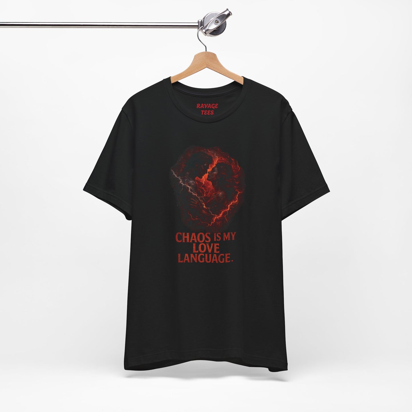 Chaos Love Language Tee: Bold, Dark Tee