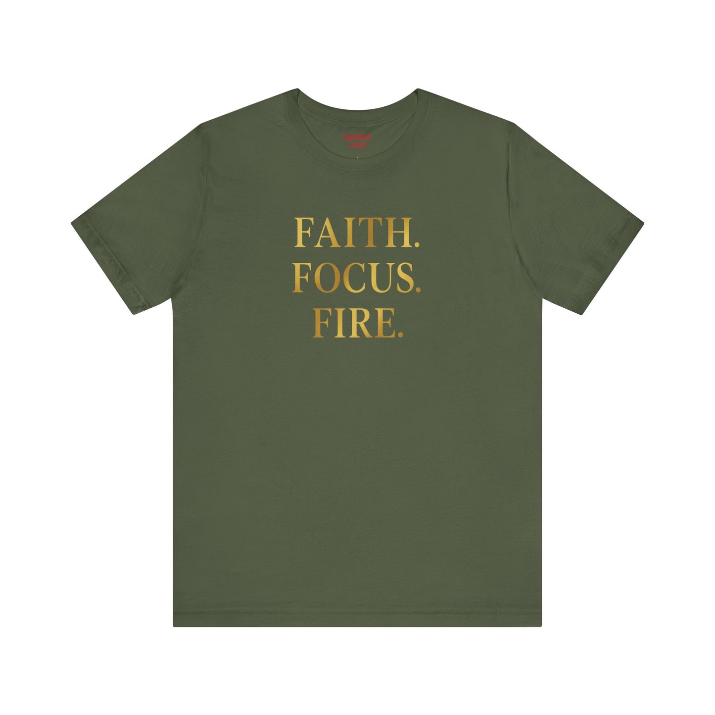 Faith Focus Fire T-Shirt | Inspirational Christian Tee