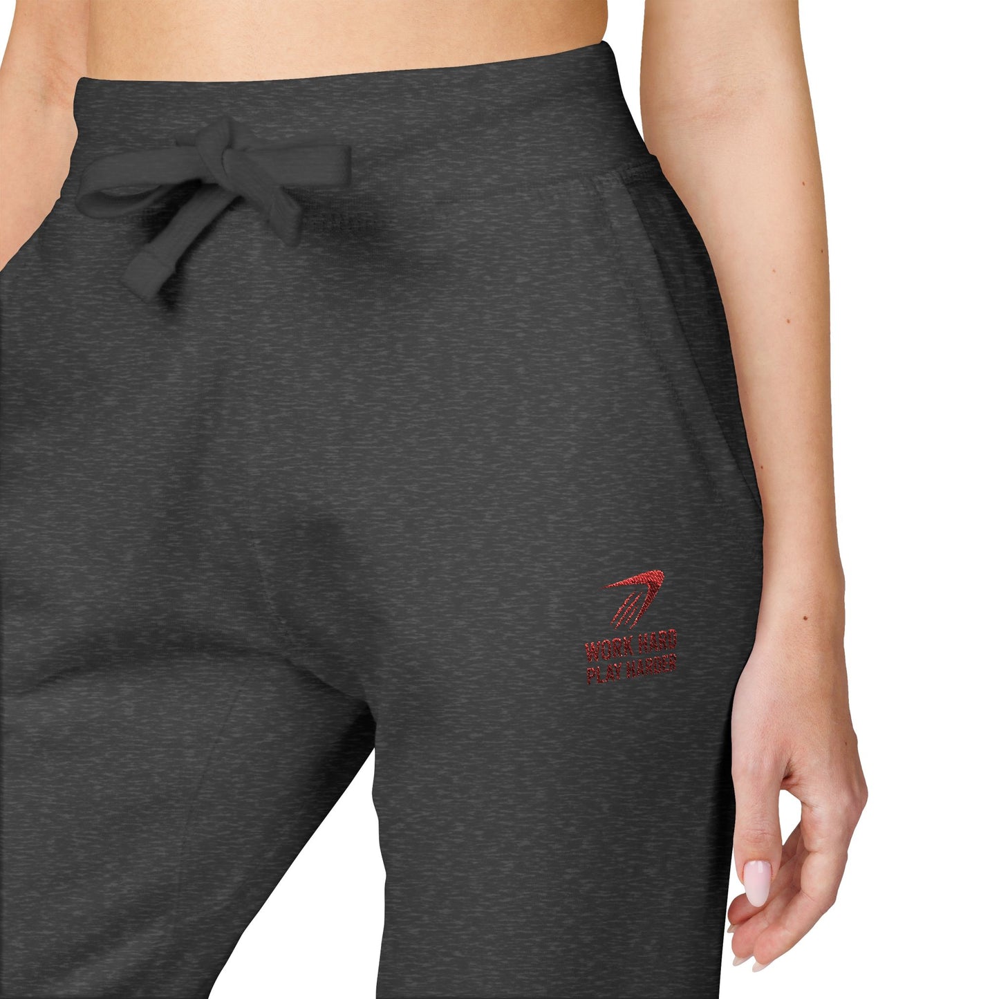 Embroidered '7' Logo Fleece Sweatpants — Cozy White Joggers