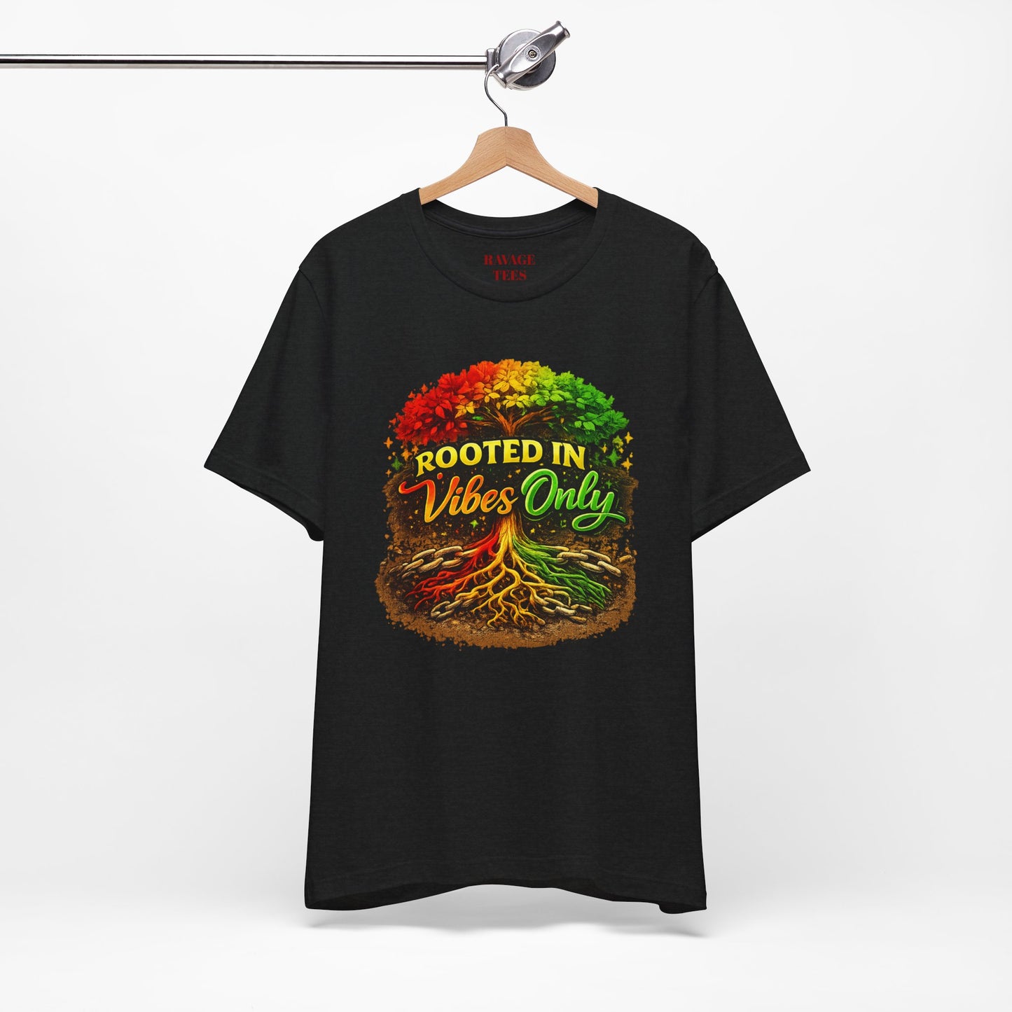 Rooted in Vibes Only Reggae Tee