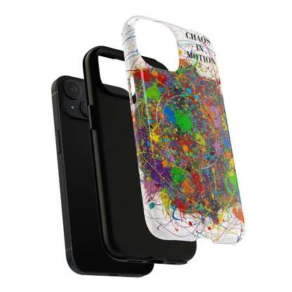 Vibrant Tough Phone Case with Abstract Design – Chaos in Motion Phone Case