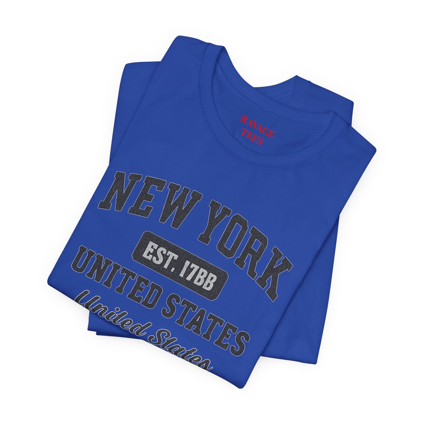 New York Vintage College T-Shirt – 'New York Est. 1788' Graphic Tee